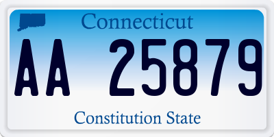 CT license plate AA25879