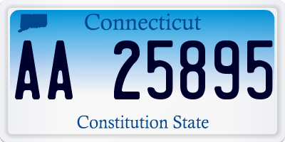 CT license plate AA25895