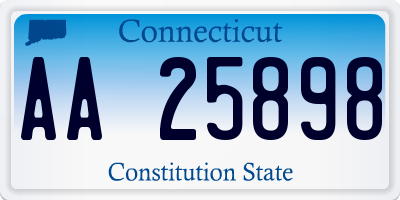 CT license plate AA25898