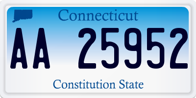 CT license plate AA25952