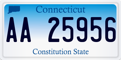 CT license plate AA25956