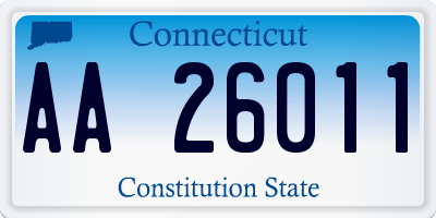 CT license plate AA26011