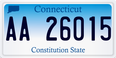 CT license plate AA26015