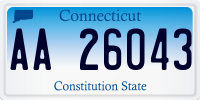 CT license plate AA26043