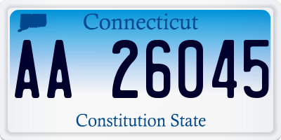 CT license plate AA26045