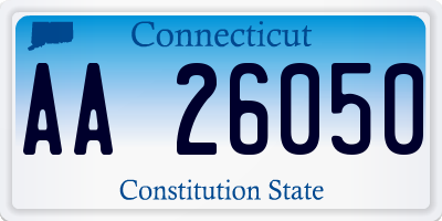 CT license plate AA26050