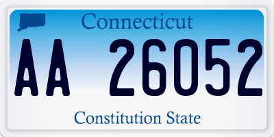 CT license plate AA26052