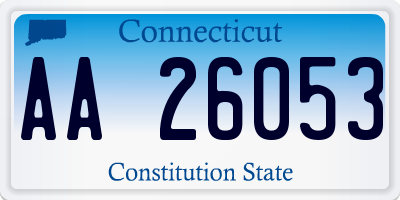 CT license plate AA26053