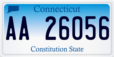 CT license plate AA26056