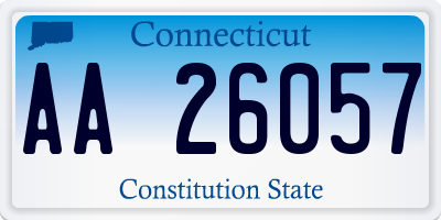 CT license plate AA26057