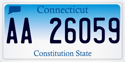 CT license plate AA26059