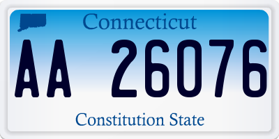 CT license plate AA26076