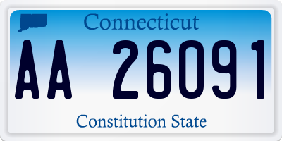 CT license plate AA26091