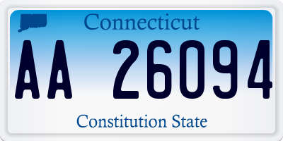 CT license plate AA26094