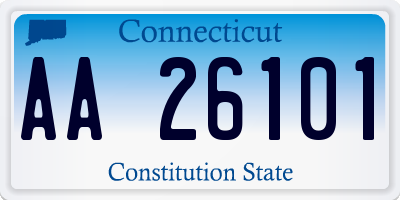 CT license plate AA26101