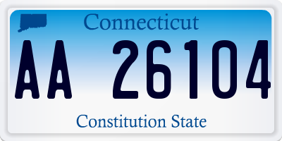 CT license plate AA26104