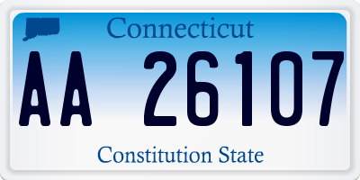 CT license plate AA26107