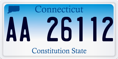 CT license plate AA26112