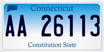 CT license plate AA26113