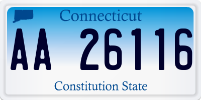 CT license plate AA26116