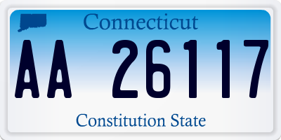 CT license plate AA26117