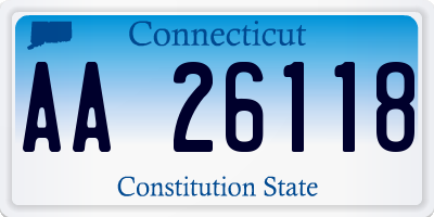 CT license plate AA26118