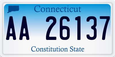 CT license plate AA26137