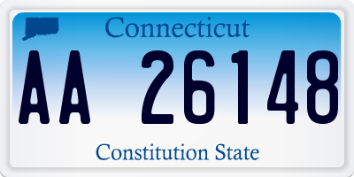 CT license plate AA26148