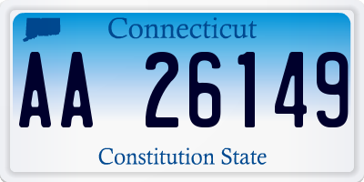 CT license plate AA26149