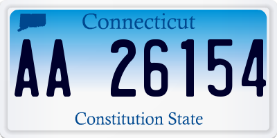 CT license plate AA26154