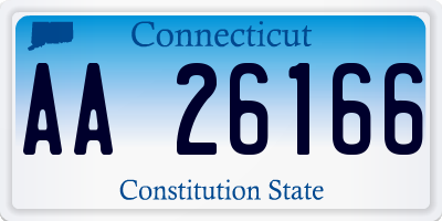 CT license plate AA26166