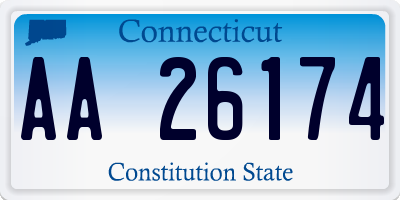 CT license plate AA26174