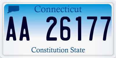 CT license plate AA26177