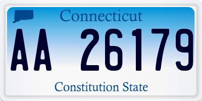 CT license plate AA26179