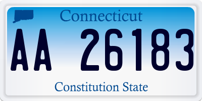 CT license plate AA26183