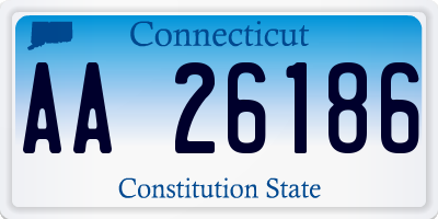 CT license plate AA26186