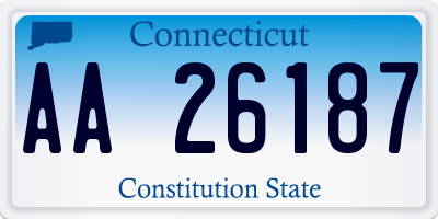 CT license plate AA26187