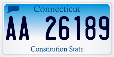 CT license plate AA26189