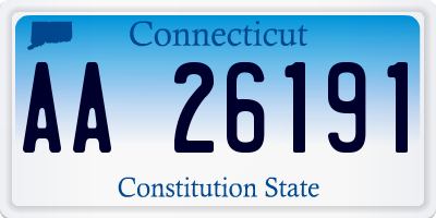 CT license plate AA26191