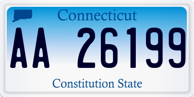 CT license plate AA26199