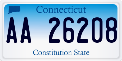 CT license plate AA26208