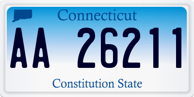 CT license plate AA26211