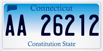 CT license plate AA26212