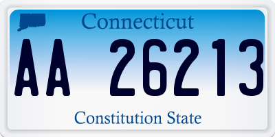 CT license plate AA26213