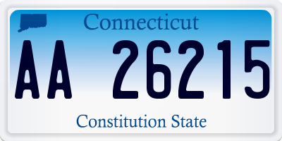 CT license plate AA26215