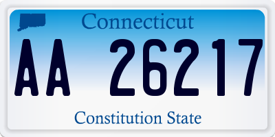 CT license plate AA26217