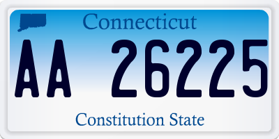 CT license plate AA26225