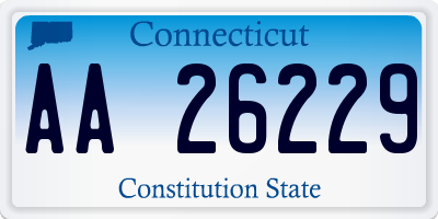 CT license plate AA26229