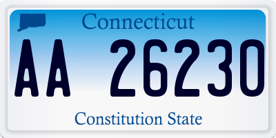 CT license plate AA26230