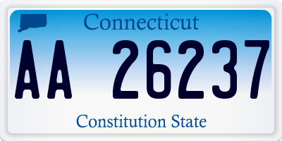 CT license plate AA26237